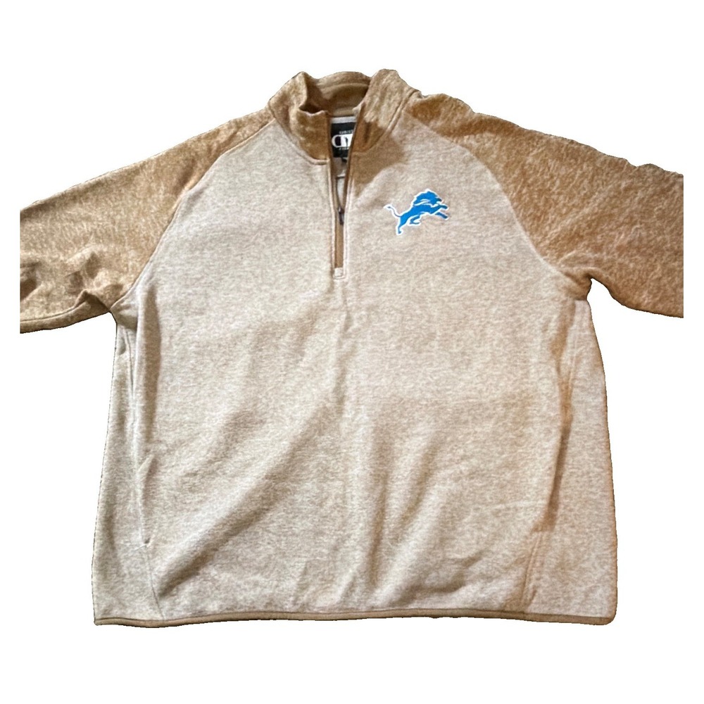 Darius Rucker Detroit Lions NFL 1/4 Zip Pullover Sweatshirt XXXL Tan Gray